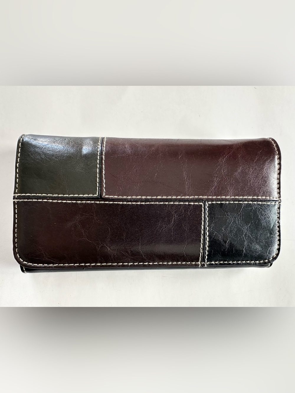 Women’s Leather Clutch Wallet w/ Card Holder Coin Purse Pocketbook Patchwork